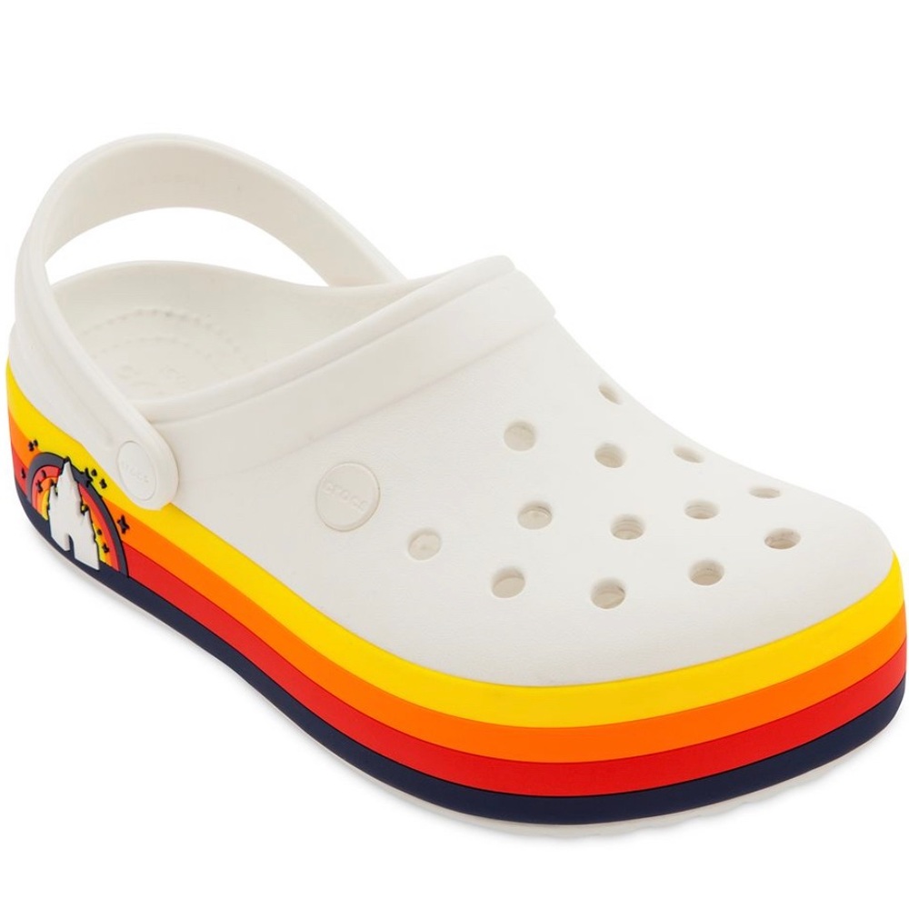 Used Disney Parks X Crocs Crocband Retro Rainbow Platform Clog